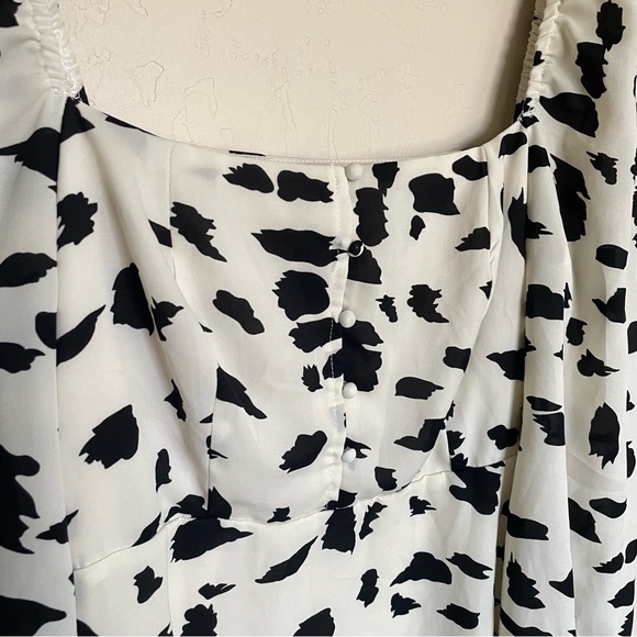 Misguided Milkmaid Long Sleeve Mini Dress Size 6 US - Picture 4 of 6